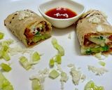 A picture of step 4 of Veg paneer salad Frankie.