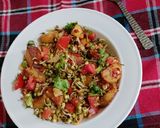 A picture of step 2 of Moong Sprouts Chaat.