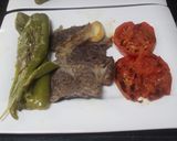 Foto del paso 9 de la receta Entrecot al grill doble con pimiento y tomate
