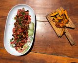 A picture of step 8 of Fresh trout tartare with grilled squash.