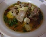 A picture of step 6 of Aloo gosht.
