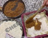 A picture of step 6 of Mutton Lasagna on stove.