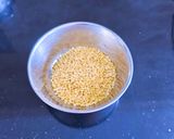 A picture of step 1 of Cabbage Moong Dal Poriyal.