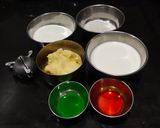 A picture of step 1 of Tricolour Mava Modak.