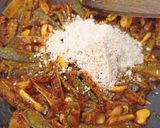 A picture of step 5 of Kaju Karela Sabji.