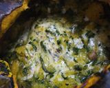 Foto del paso 5 de la receta: Zapallo relleno tipo fondue con espinaca y panceta 🥬🥓