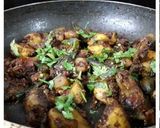 A picture of step 6 of Mushroom Pepper Fry.
