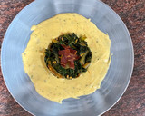 Foto del paso 5 de la receta: Acelgas con puré de verduras y jamón crunchy