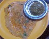 காலை உணவு.  பொருள். தக்காளி.    தக்காளி தோசை (Thakkali dosai recipe in tamil) ரெசிபி ஸ்டேப் 8 புகைப்படம்