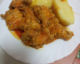 Foto del paso 7 de la receta: Pollo frito en salsa con papas cocidas