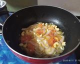 A picture of step 1 of Corn Paneer Korma.