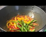 A picture of step 3 of Schezwan noodles.