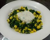 A picture of step 3 of Spinach & corn creamy salad (Mexican salad).