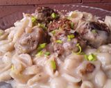 Foto del paso 8 de la receta: Pasta🍝 de conchitas con albóndigas de arvejas😋😊🤔