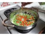 A picture of step 2 of Mexican Red Rice (Arroz Rojo).