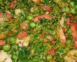 A picture of step 2 of Aloo methi matar gajar ki sabji.