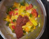 A picture of step 3 of Kadhai Paneer my style.