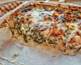 A picture of step 9 of Lasagna with Spinach, Mozzarella, and Ham.