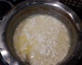 A picture of step 1 of Jaggery sondesh.