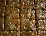 A picture of step 5 of Walnut, pistachios and Pecan nut chikki.
