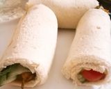 A picture of step 17 of Grilled Veg Hummus Rolls.