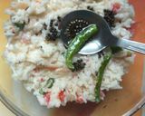 A picture of step 6 of Curd rice.
