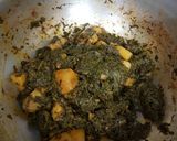 A picture of step 10 of Aalu palak.