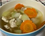 รูปขั้นตอนการทำที่ 4 ของ แกงจืดแฟงใส่ไก่ (เมนูคลีน Clean food)