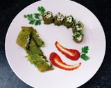 A picture of step 3 of Stuffed palak moong cheela.