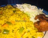 A picture of step 4 of JOLLOP RICE+COUSLOW+FRIEDchicken by Maryumms_cuisine🌸.