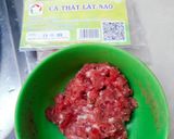 Hình bước làm 1 của món Canh bầu nhồi thịt