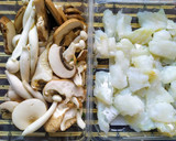 Foto del paso 2 de la receta: Patatas con migas de bacalao y setas