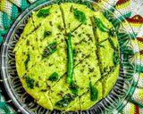 A picture of step 16 of Spinach Khaman in microwave.