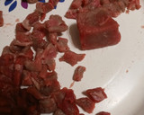 A picture of step 1 of   Beef Stroganov or Beef Stroganoff.