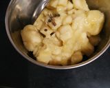 A picture of step 3 of Banana puranpoli (Kela puri).