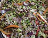 Foto del paso 4 de la receta: Tarta de verduras y carne cortada a cuchillo saludable!