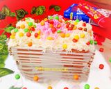 Foto langkah ke 10 dari resep Pocky cake (base cake strawberry milk sponge cake).