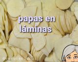 Foto del paso 2 de la receta: Mil hojas de papa, rellena con jamón y queso
