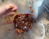 A picture of step 2 of Pambazos with Chicken Tinga.