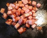 A picture of step 2 of Ham and Eggs.