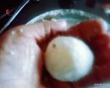 A picture of step 3 of Delicious healthy yummy desiccated coconut ladoo.