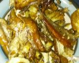 A picture of step 1 of Panla stew served with white rice.