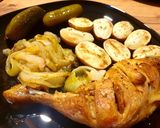 Sült csirkecomb recept fázis 5 fotója