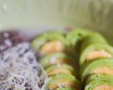 Foto langkah ke 5 dari resep Es Pisang Ijo Vla Cokelat Kekinian Tanpa Dikukus, pakai Pisang Raja.