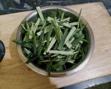 A picture of step 1 of Kurkuri Bhindi.