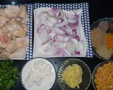 A picture of step 1 of Reshmi kabab burger with orange juice.