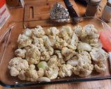 A picture of step 1 of Roasted Cauliflower Soup.