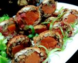 รูปขั้นตอนการทำที่ 4 ของ ปีกไก่ยัดไส้ข้าวเหนียวไข่เค็ม(เครื่องแน่นมาก) Glutinous Rice & Salted Egg Yolk Stuffed Chicken Wings