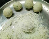 A picture of step 8 of Khichi rice flowers balls.