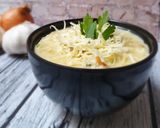 Foto langkah ke 4 dari resep Macaroni cheesy cream soup (eggless).